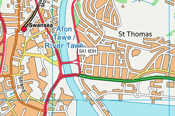 SA1 8DH map - OS VectorMap District (Ordnance Survey) SA1 8DH map - OS VectorMap District (Ordnance Survey)