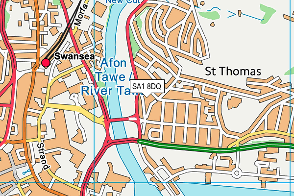 SA1 8DQ map - OS VectorMap District (Ordnance Survey) SA1 8DQ map - OS VectorMap District (Ordnance Survey)