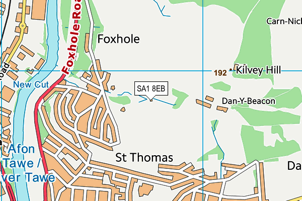 SA1 8EB map - OS VectorMap District (Ordnance Survey) SA1 8EB map - OS VectorMap District (Ordnance Survey)