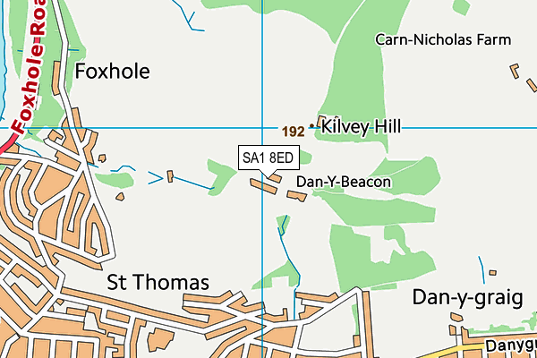 SA1 8ED map - OS VectorMap District (Ordnance Survey) SA1 8ED map - OS VectorMap District (Ordnance Survey)