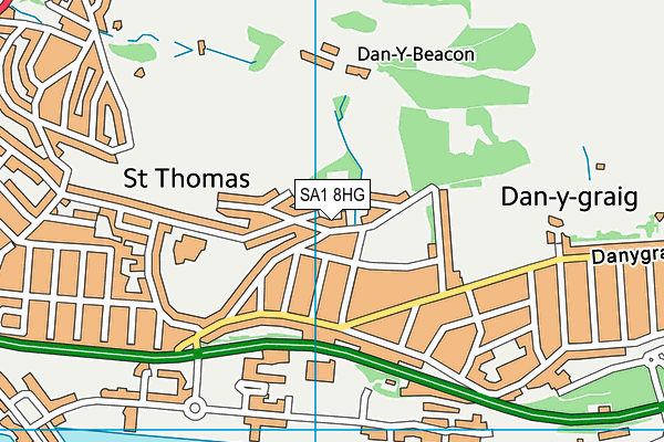 SA1 8HG map - OS VectorMap District (Ordnance Survey) SA1 8HG map - OS VectorMap District (Ordnance Survey)
