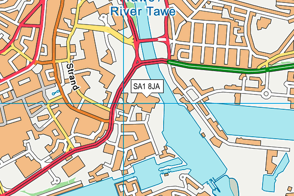 SA1 8JA map - OS VectorMap District (Ordnance Survey)