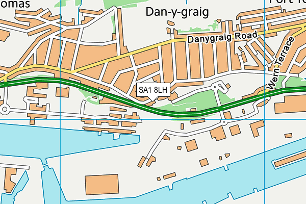 SA1 8LH map - OS VectorMap District (Ordnance Survey) SA1 8LH map - OS VectorMap District (Ordnance Survey)