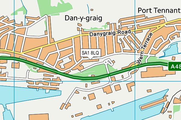 SA1 8LQ map - OS VectorMap District (Ordnance Survey) SA1 8LQ map - OS VectorMap District (Ordnance Survey)