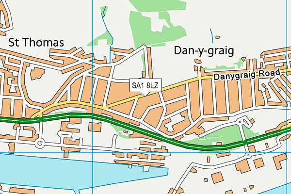 SA1 8LZ map - OS VectorMap District (Ordnance Survey) SA1 8LZ map - OS VectorMap District (Ordnance Survey)