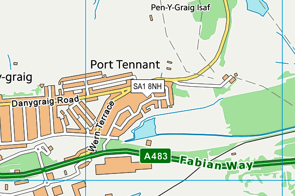 SA1 8NH map - OS VectorMap District (Ordnance Survey) SA1 8NH map - OS VectorMap District (Ordnance Survey)