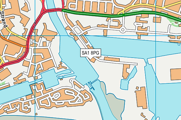 SA1 8PG map - OS VectorMap District (Ordnance Survey) SA1 8PG map - OS VectorMap District (Ordnance Survey)