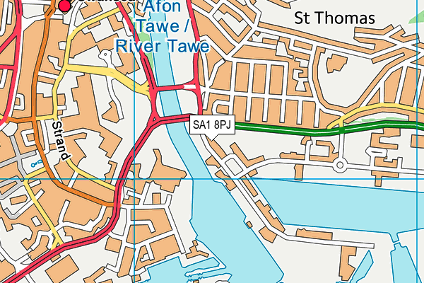SA1 8PJ map - OS VectorMap District (Ordnance Survey) SA1 8PJ map - OS VectorMap District (Ordnance Survey)