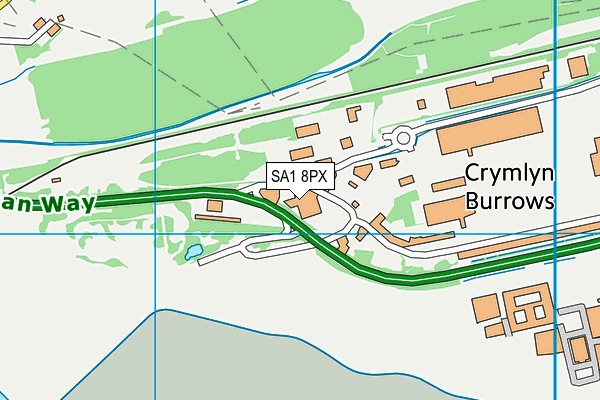 SA1 8PX map - OS VectorMap District (Ordnance Survey) SA1 8PX map - OS VectorMap District (Ordnance Survey)