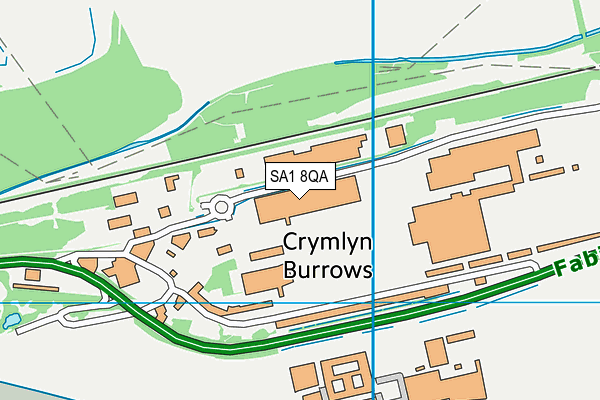 SA1 8QA map - OS VectorMap District (Ordnance Survey) SA1 8QA map - OS VectorMap District (Ordnance Survey)