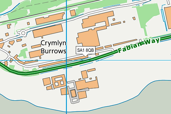 SA1 8QB map - OS VectorMap District (Ordnance Survey) SA1 8QB map - OS VectorMap District (Ordnance Survey)
