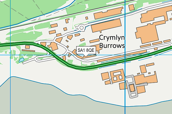 SA1 8QE map - OS VectorMap District (Ordnance Survey) SA1 8QE map - OS VectorMap District (Ordnance Survey)