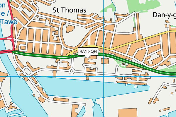 SA1 8QH map - OS VectorMap District (Ordnance Survey) SA1 8QH map - OS VectorMap District (Ordnance Survey)