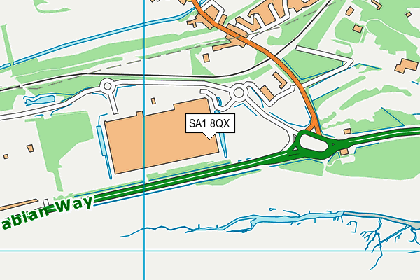 SA1 8QX map - OS VectorMap District (Ordnance Survey) SA1 8QX map - OS VectorMap District (Ordnance Survey)