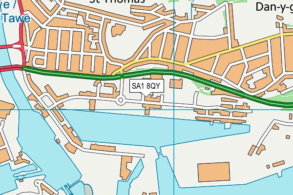 SA1 8QY map - OS VectorMap District (Ordnance Survey) SA1 8QY map - OS VectorMap District (Ordnance Survey)