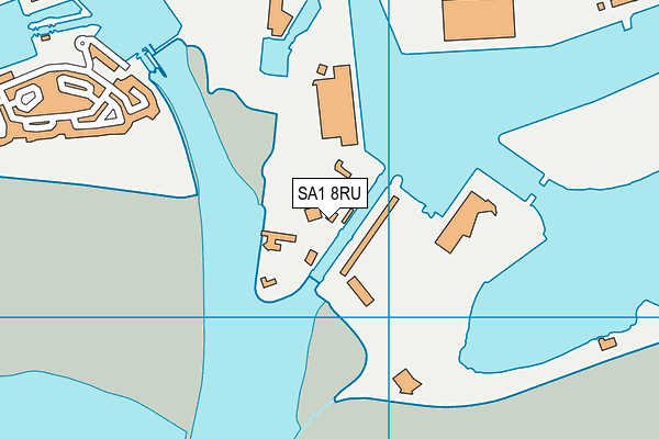 SA1 8RU map - OS VectorMap District (Ordnance Survey) SA1 8RU map - OS VectorMap District (Ordnance Survey)