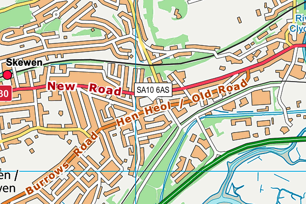 SA10 6AS map - OS VectorMap District (Ordnance Survey) SA10 6AS map - OS VectorMap District (Ordnance Survey)
