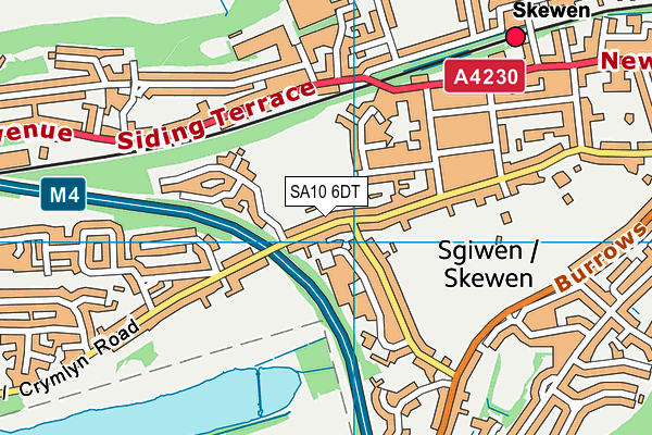 SA10 6DT map - OS VectorMap District (Ordnance Survey)