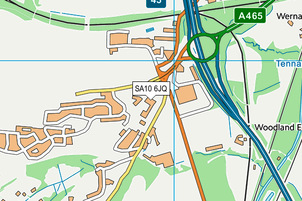 SA10 6JQ map - OS VectorMap District (Ordnance Survey)