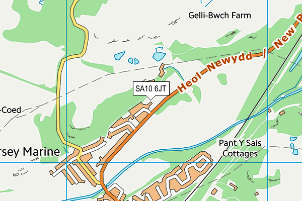 SA10 6JT map - OS VectorMap District (Ordnance Survey) SA10 6JT map - OS VectorMap District (Ordnance Survey)