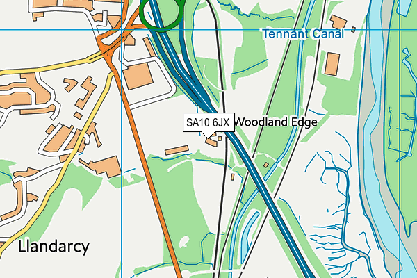 SA10 6JX map - OS VectorMap District (Ordnance Survey) SA10 6JX map - OS VectorMap District (Ordnance Survey)