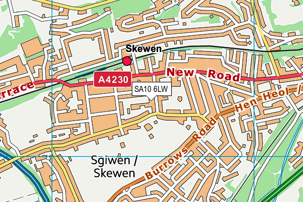 SA10 6LW map - OS VectorMap District (Ordnance Survey) SA10 6LW map - OS VectorMap District (Ordnance Survey)