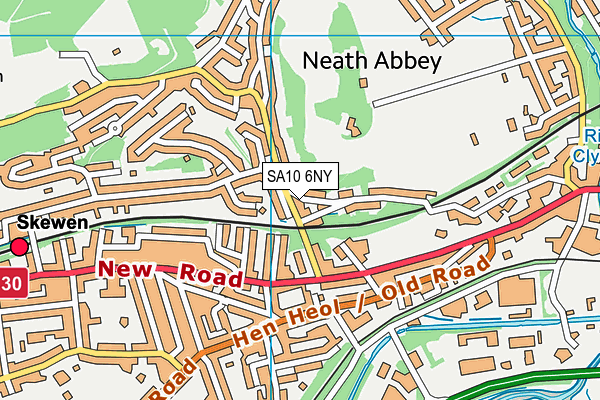 SA10 6NY map - OS VectorMap District (Ordnance Survey) SA10 6NY map - OS VectorMap District (Ordnance Survey)