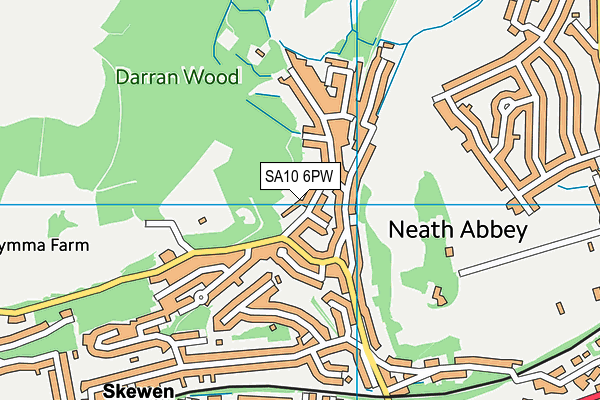 SA10 6PW map - OS VectorMap District (Ordnance Survey) SA10 6PW map - OS VectorMap District (Ordnance Survey)