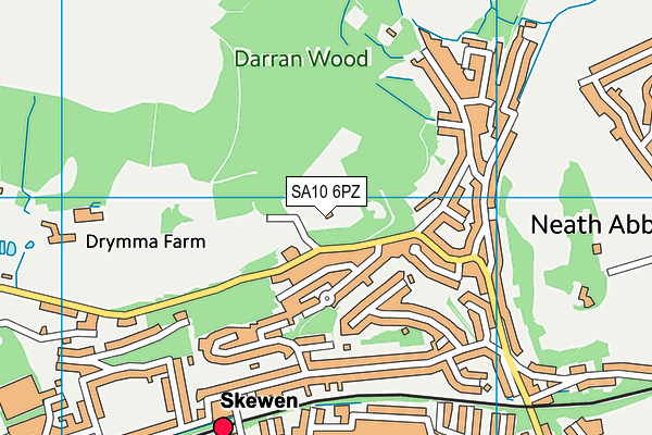 SA10 6PZ map - OS VectorMap District (Ordnance Survey) SA10 6PZ map - OS VectorMap District (Ordnance Survey)