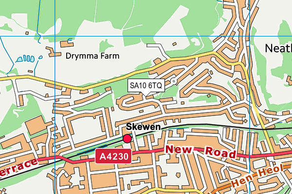 SA10 6TQ map - OS VectorMap District (Ordnance Survey) SA10 6TQ map - OS VectorMap District (Ordnance Survey)