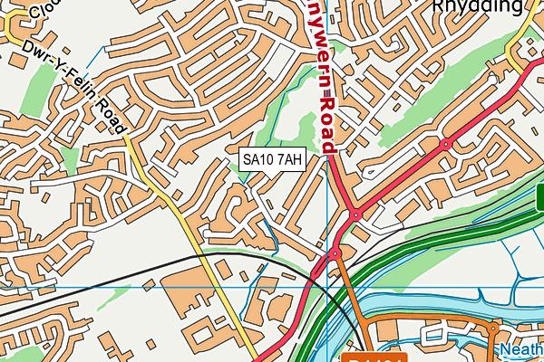 SA10 7AH map - OS VectorMap District (Ordnance Survey) SA10 7AH map - OS VectorMap District (Ordnance Survey)
