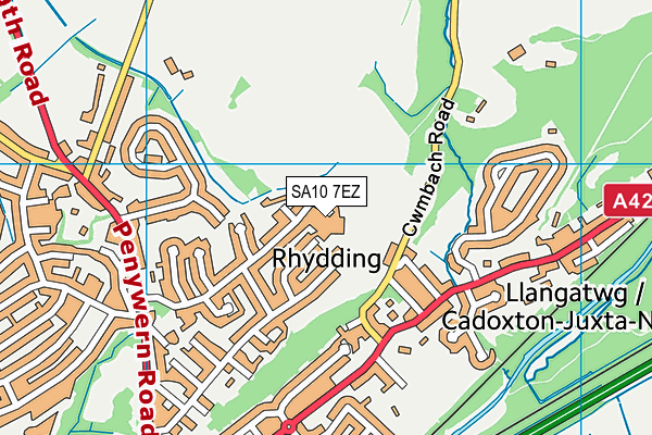 SA10 7EZ map - OS VectorMap District (Ordnance Survey) SA10 7EZ map - OS VectorMap District (Ordnance Survey)