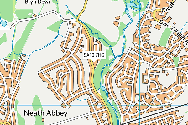 SA10 7HG map - OS VectorMap District (Ordnance Survey) SA10 7HG map - OS VectorMap District (Ordnance Survey)