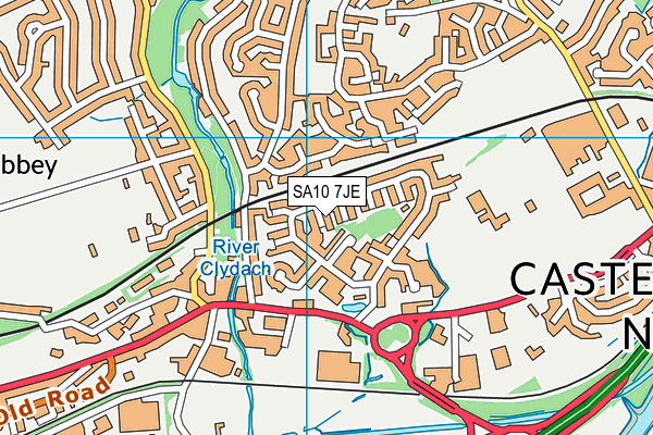 SA10 7JE map - OS VectorMap District (Ordnance Survey)