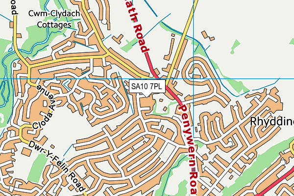 SA10 7PL map - OS VectorMap District (Ordnance Survey)