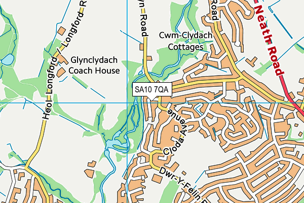SA10 7QA map - OS VectorMap District (Ordnance Survey) SA10 7QA map - OS VectorMap District (Ordnance Survey)