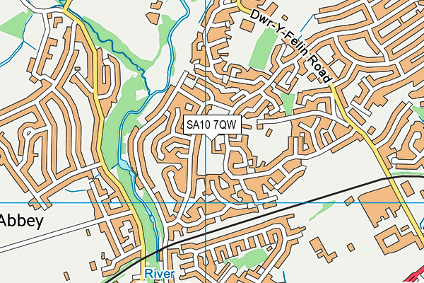 SA10 7QW map - OS VectorMap District (Ordnance Survey) SA10 7QW map - OS VectorMap District (Ordnance Survey)