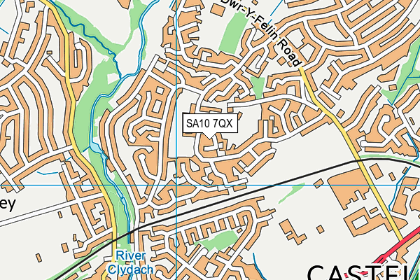 SA10 7QX map - OS VectorMap District (Ordnance Survey) SA10 7QX map - OS VectorMap District (Ordnance Survey)