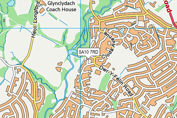 SA10 7RD map - OS VectorMap District (Ordnance Survey) SA10 7RD map - OS VectorMap District (Ordnance Survey)