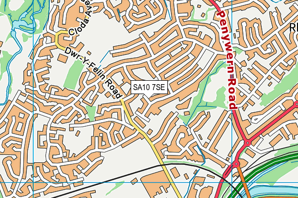 SA10 7SE map - OS VectorMap District (Ordnance Survey) SA10 7SE map - OS VectorMap District (Ordnance Survey)