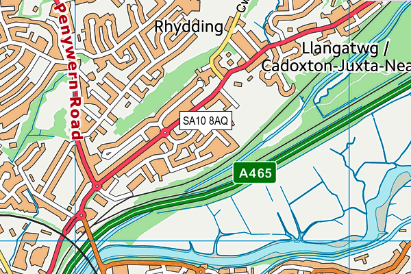 SA10 8AQ map - OS VectorMap District (Ordnance Survey) SA10 8AQ map - OS VectorMap District (Ordnance Survey)
