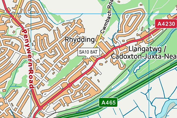 SA10 8AT map - OS VectorMap District (Ordnance Survey) SA10 8AT map - OS VectorMap District (Ordnance Survey)