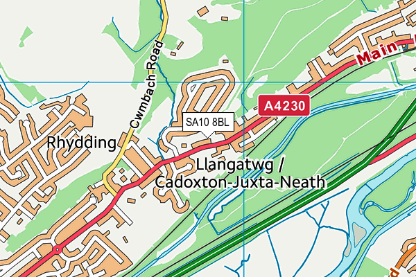 SA10 8BL map - OS VectorMap District (Ordnance Survey) SA10 8BL map - OS VectorMap District (Ordnance Survey)
