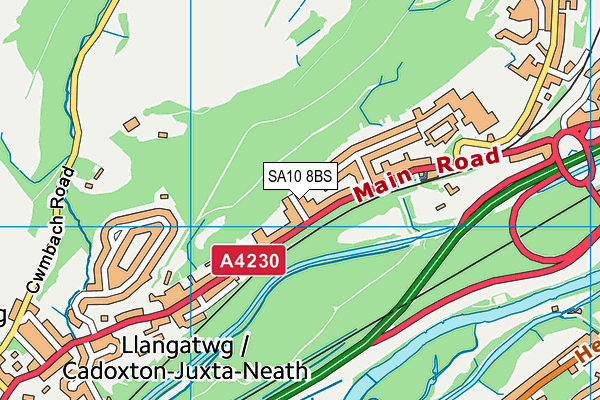SA10 8BS map - OS VectorMap District (Ordnance Survey) SA10 8BS map - OS VectorMap District (Ordnance Survey)
