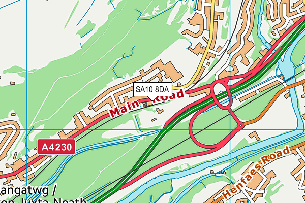 SA10 8DA map - OS VectorMap District (Ordnance Survey) SA10 8DA map - OS VectorMap District (Ordnance Survey)