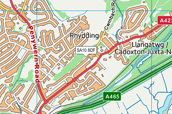 SA10 8DF map - OS VectorMap District (Ordnance Survey) SA10 8DF map - OS VectorMap District (Ordnance Survey)