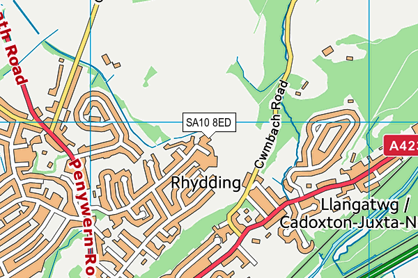 SA10 8ED map - OS VectorMap District (Ordnance Survey) SA10 8ED map - OS VectorMap District (Ordnance Survey)