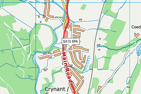 SA10 8PA map - OS VectorMap District (Ordnance Survey) SA10 8PA map - OS VectorMap District (Ordnance Survey)