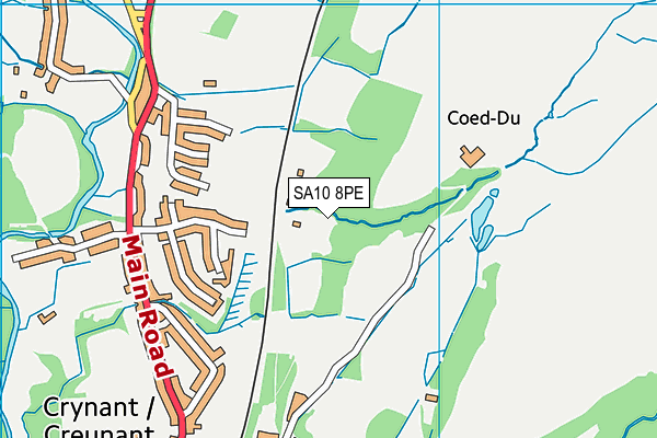 SA10 8PE map - OS VectorMap District (Ordnance Survey) SA10 8PE map - OS VectorMap District (Ordnance Survey)