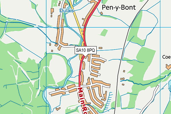 SA10 8PQ map - OS VectorMap District (Ordnance Survey) SA10 8PQ map - OS VectorMap District (Ordnance Survey)